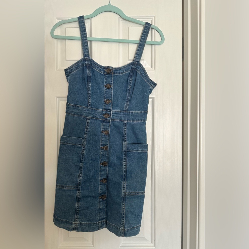 Denim mini dress
